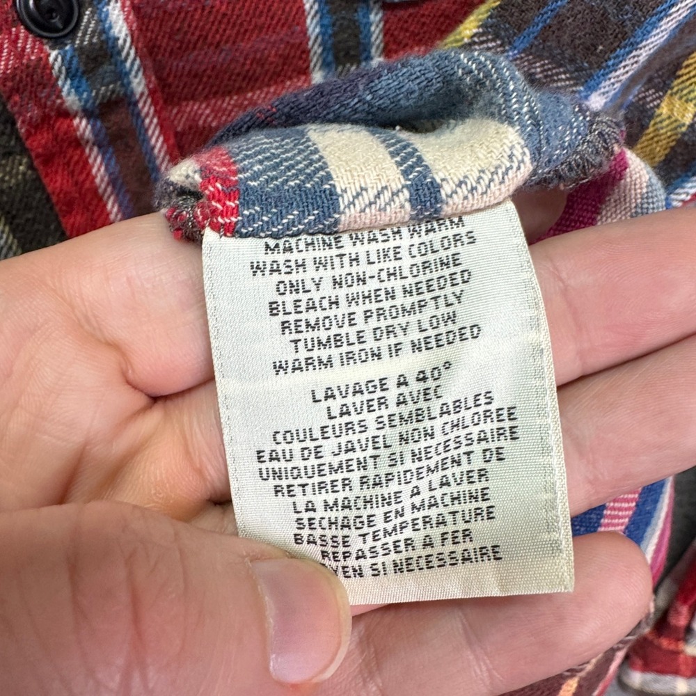 VTG Ralph Lauren Shirt Men XL Multi Color Patchwork Plaid Flannel Denim Supply - Picture 5 of 9